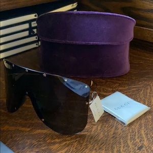 Gucci Star-Trim Shield Sunglasses - NWT